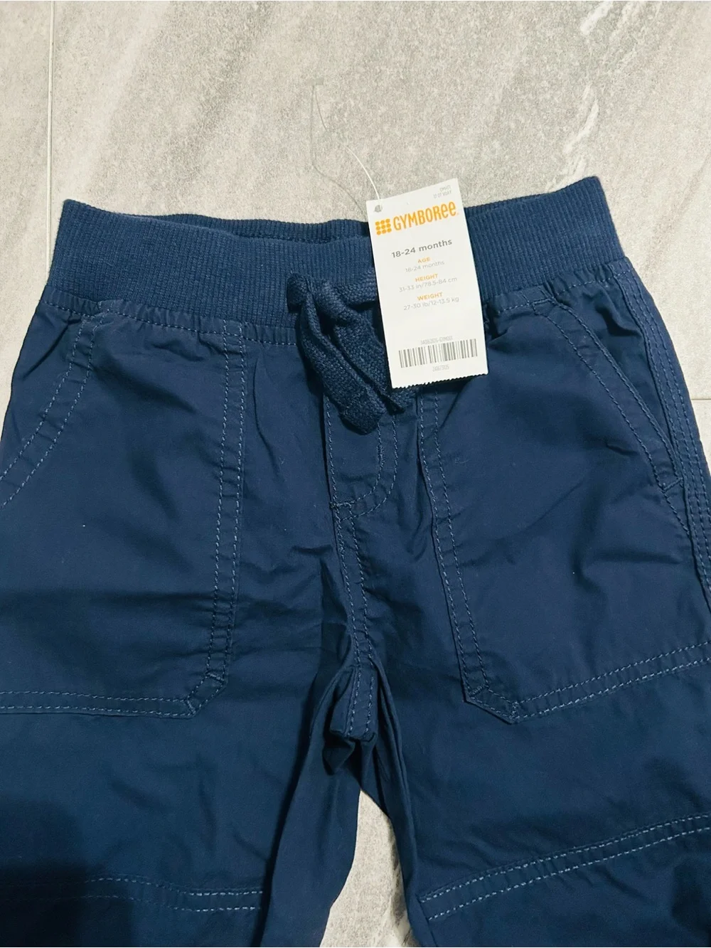 Gymboree Navy Blue Ribbed Waist Joggers